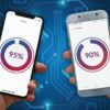 storage screens on iphone and samsung phones