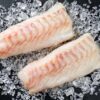 fillets of cod on ice