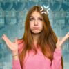 frustrated woman in front of terrace houses