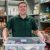 volunteer at a food bank