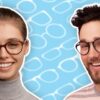 woman and man wearing glasses