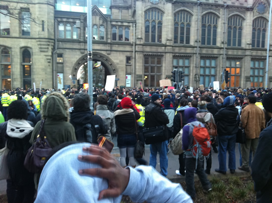manchester student protest