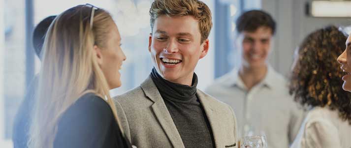 People networking at event