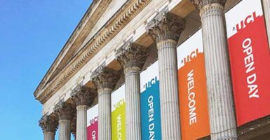 UCL open day signs